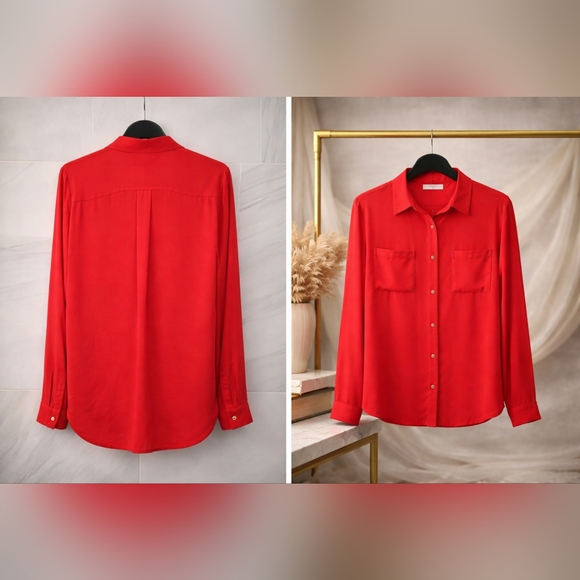 Loft Women's Red Blouse - Picture 5 of 5